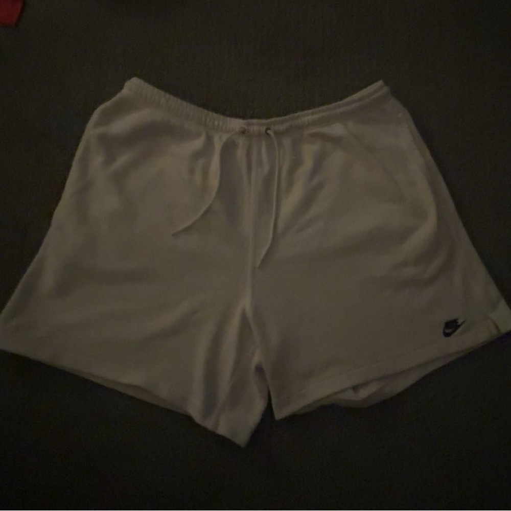 Nike White Sweat Shorts